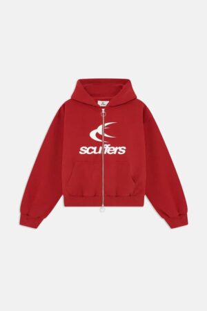 PRODUCTO 1 (1) Logo Red Zipped Hoodie