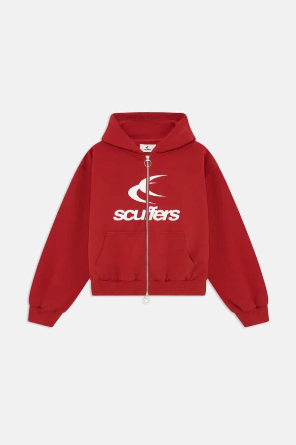 PRODUCTO 1 (1) Logo Red Zipped Hoodie