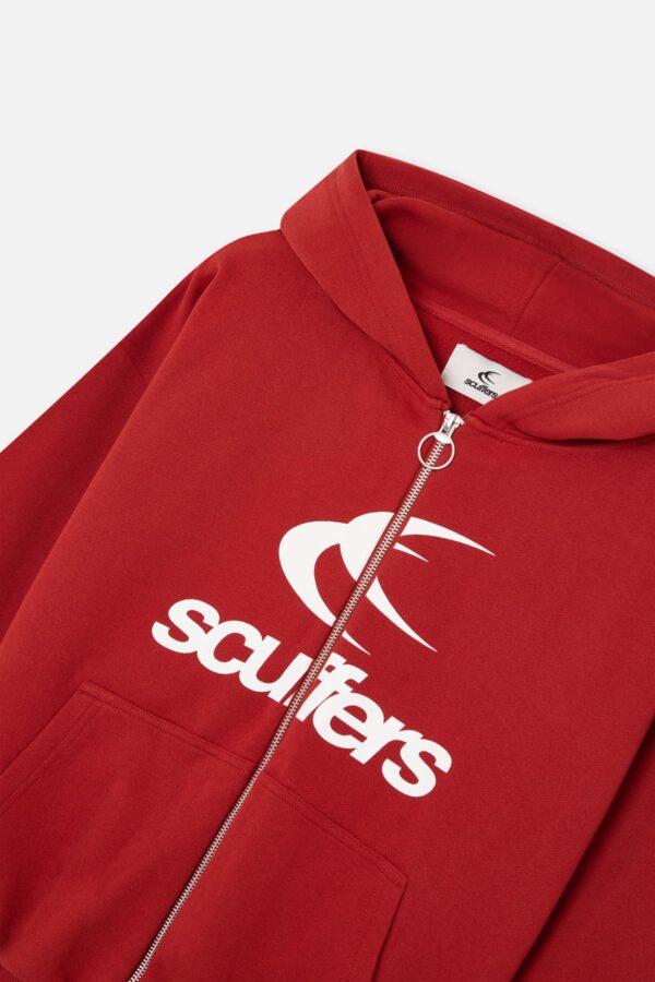 PRODUCTO 1 F Logo Red Zipped Hoodie