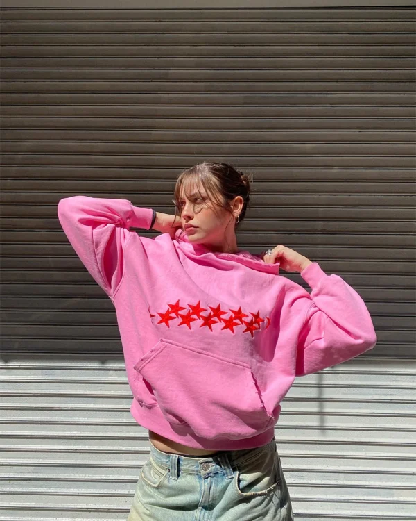 PRODUCTO 5 F STARS HOODIE PANTHER PINK